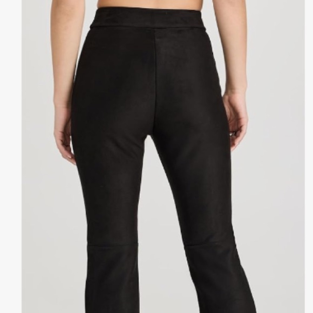 Commando Faux Suede High Waist Front Split Flare Pants Size Small - Picture 4 of 16
